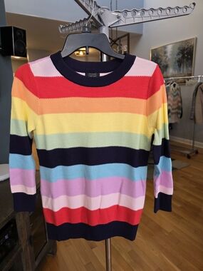 Multicolor Striped Crewneck Sweater